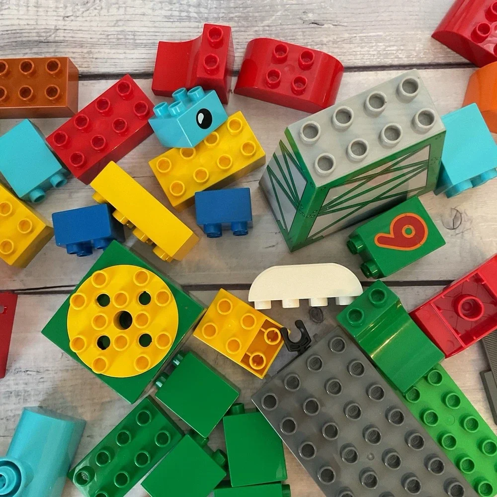 Lego Duplo Random Assortment 70+ Pieces Assorted Bricks Blocks Colors Trains
